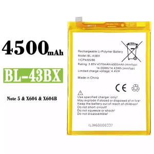 全新電池 BL-43BX 適用於 Infinix Note 5