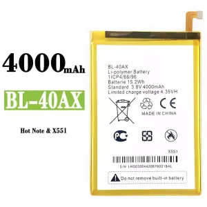 全新電池 BL-40AX 適用於 Infinix Hot Note