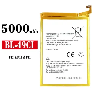 全新電池 BL-49CI 適用於 ITEL P42 / P12 / P11