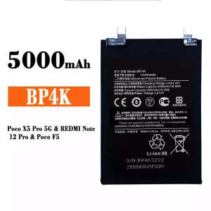全新電池 BP4K 適用於 Xiaomi Poco X5 Pro 5G / REDMI Note 12 Pro / Poco F5
