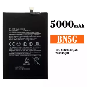 全新電池 BN5G 適用於 Xiaomi 10C