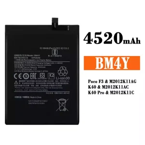 全新電池 BM4Y 適用於 Xiaomi Redmi K40 / Redmi K40 Pro /Poco F3