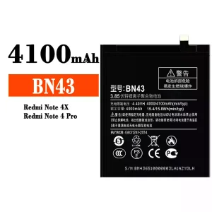全新電池 BN43 適用於 Xiaomi Redmi Note 4X / Redmi Note 4 Pro