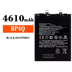 全新電池 BP4Q 適用於 Xiaomi Mi 14