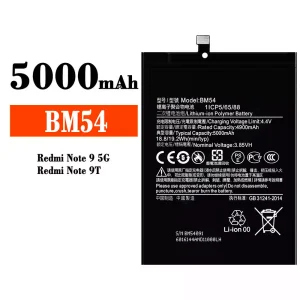 全新電池 BM54 適用於 Xiaomi Redmi Note 9 5G / Redmi Note 9T