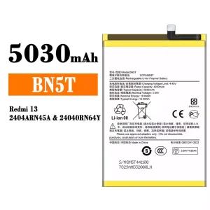 全新電池 BN5T 適用於 Xiaomi Redmi 13