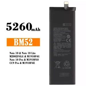 全新電池 BM52 適用於 Xiaomi Note 10,Note 10 Lite,Note 10 Pro / CC9 Pro