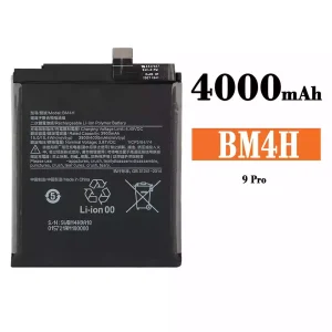 全新電池 BM4H 適用於 Xiaomi 9 pro