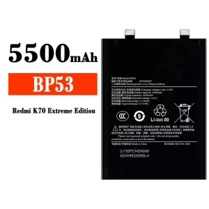 全新電池 BP53 適用於 Xiaomi Redmi K70 Extreme Edition