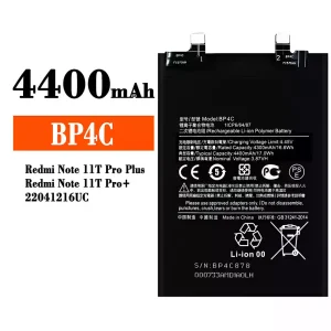 全新電池 BP4C 適用於 Xiaomi Redmi Note 11T Pro Plus / Redmi Note 11T Pro+