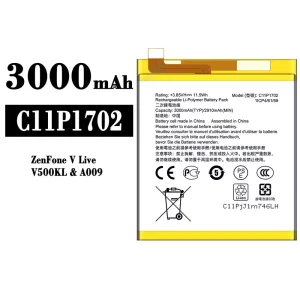 全新電池 C11P1702 適用於 Asus ZenFone V Live