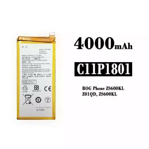 全新電池 C11P1801 適用於 Asus ROG Phone 1 ZS600KL