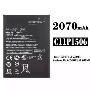 全新電池 C11P1506 適用於 Asus Live G500TG,Zenfone Go ZC500TG