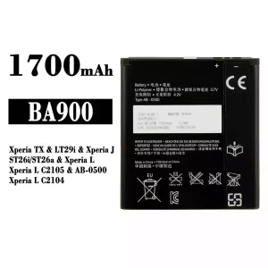 全新電池 BA900 適用於 Sony Xperia TX / Xperia J / Xperia L