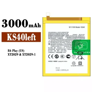 全新電池 KS40left 適用於 Motorola E6 Play