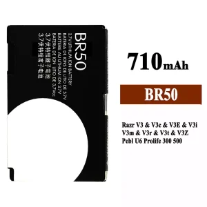全新電池 BR50 適用於 Motorola Razr V3 / V3c / V3E / V3i / V3m / V3r / V3t / V3Z / Pebl U6 Prolife 300 500