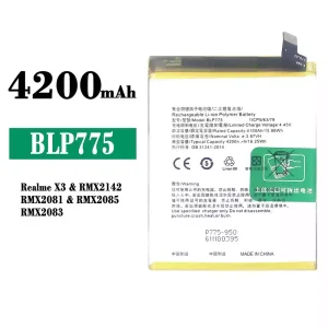 全新電池 BLP775 適用於 OPPO Realme X3