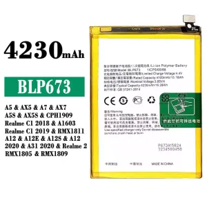 全新電池 BLP673 適用於 OPPO A5 / AX5 / A7 / AX7 / A5S / AX5S / A12 / A12E / A12S / A12 2020 / A31 2020 / Realme 2/Realme C1 2018 / Realme C1 2019