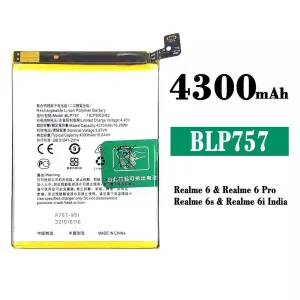 全新電池 BLP757 適用於 OPPO Realme 6 / Realme 6i India / Realme 6 pro / Realme 6s