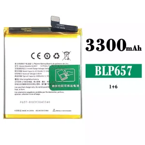 全新電池 BLP657 適用於 OnePlus 6