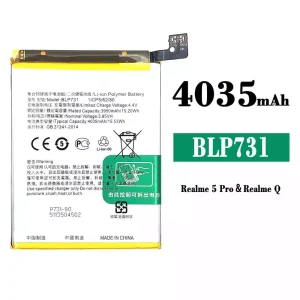 全新電池 BLP731 適用於 OPPO Realme 5 Pro /Realme Q