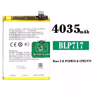 全新電池 BLP717 適用於 OPPO Reno Z