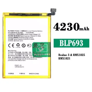 全新電池 BLP693 適用於 OPPO Realme 3