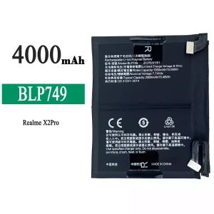 全新電池 BLP749 適用於 OPPO Realme X2 Pro