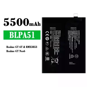 全新電池 BLPA51 適用於 OPPO Realme GT 6T/ Realme GT Neo 6