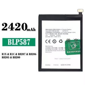 全新電池 BLP587 適用於 OPPO R1X/R1C