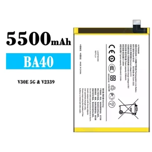 全新電池 BA40 適用於 VIVO V30E 5G