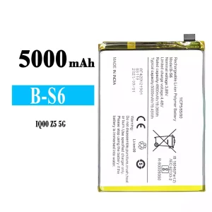 全新電池 B-S6 適用於 VIVO IQOO Z5 5G