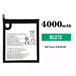 全新電池 BL272 適用於 Lenovo K6 Power