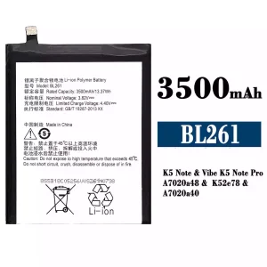 全新電池 BL261 適用於 Lenovo K5 Note /Vibe K5 Note Pro