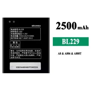 全新電池 BL229 適用於 Lenovo A8/A806/A808T