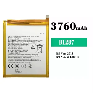 全新電池 BL287 適用於 Lenovo K5 Note 2018/K9 Note