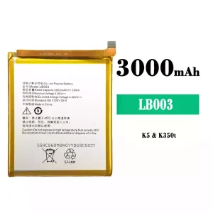 全新電池 LB003 適用於 Lenovo K5/K350T