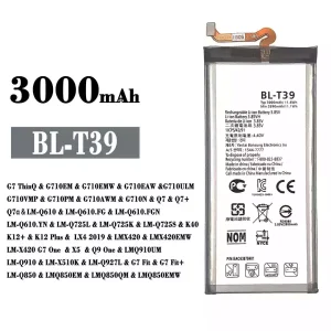 全新電池 BL-T39 適用於 LG G7 ThinQ  / Q7 / Q7+ / Q7a / K40 / K12+ / K12 Plus / Q9 One / G7 Fit / G7 Fit+