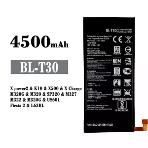 全新電池 BL-T30 適用於 LG X power2 / K10 / X500 / X Charge / Fiesta 2