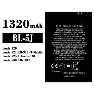 全新電池 BL-5J 適用於 Nokia Lumia 520 Lumia 521  Lumia 525 Lumia 530