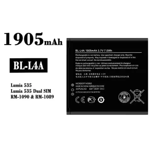 全新電池 BL-L4A 適用於 Nokia Lumia 535