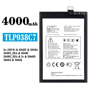 全新電池 TLP038C7 適用於 Alcatel 3X 2019