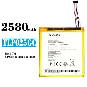 全新電池 TLP025GC 適用於 Alcatel pixi 4 7.0