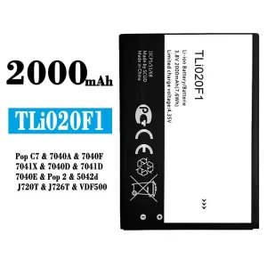 全新電池 TLi020F1 適用於 Alcatel Pop C7 / Pop 2