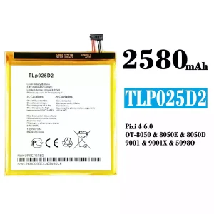 全新電池 TLP025D2 適用於 Alcatel Pixi 4 6.0