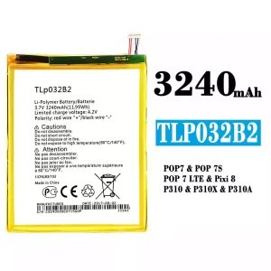 全新電池 TLP032B2 適用於 Alcatel POP 7/POP 7S/POP 7 LTE/Pixi 8