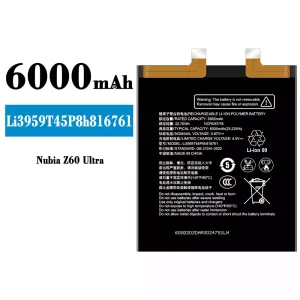 全新電池 Li3959T45P8h816761 適用於 Nubia Z60 Ultra