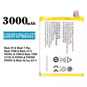 全新電池 Li3830T43P6h856337 適用於 ZTE Blade X9/Blade V Plus/Blade V580/Blade A711
