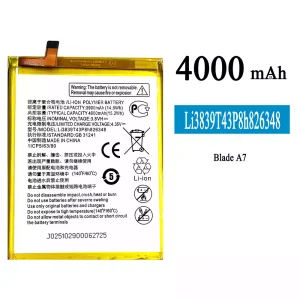 全新電池 Li3839T43P8h826348 適用於 ZTE Blade A7