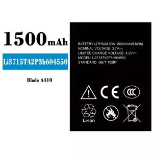 全新電池 Li3715T42P3h604550 適用於 ZTE Blade A410